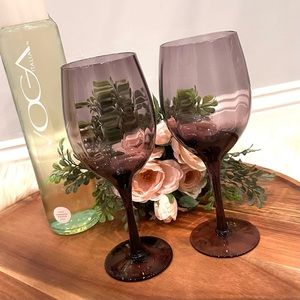 Wine Glasses / Set of 2 / Purple